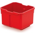 Sada úložných boxů 4 ks XEBLOCCK 15,7 x 14 x 21 cm černo-červená