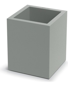Plastový květináč CUBLASO SQUARE MIDL 29 cm betonově šedý