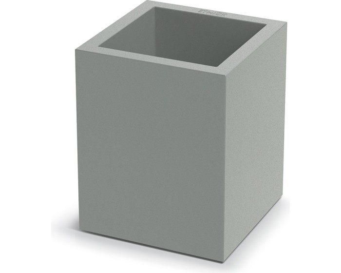 Plastový květináč CUBLASO SQUARE MIDL 29 cm betonově šedý