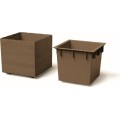 Květináč MADERAN SQUARE HIGH ECO WOOD 38,5 cm natural hnědý