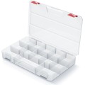 Organizér RQS BOX 27,5x18,6x4,1 cm transparentní/červený