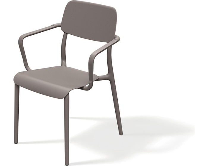Zahradní židle Rimos 57 cm s područkami zemitě hnědá