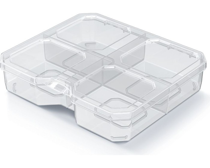 Organizér RQS BOX 15,6x14x3,5 cm transparentní
