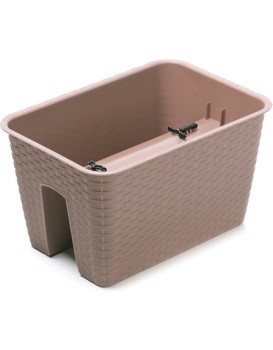Truhlík na zábradlí RATONA mocca 40 cm