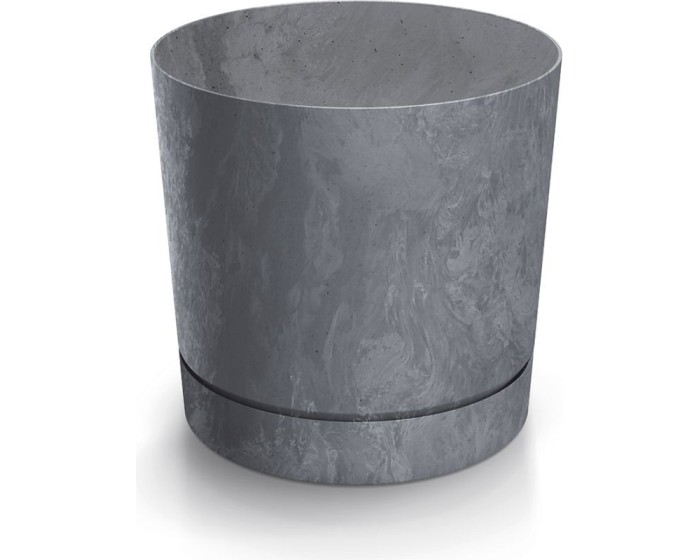 Květináč TUBOS P BETON EFFECT odstín marengo matný