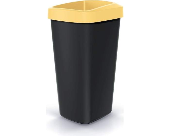 Odpadkový koš COMPACTO DROPIN černý/světle žlutý