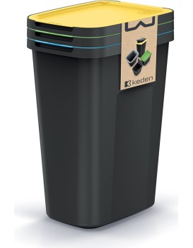 Sada odpadkových košů COMPACTO FLAS 3x 35 L černá