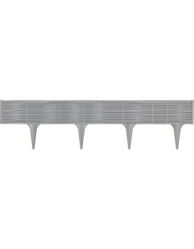 Travní lem hladký BORDER šedý kámen 390cm