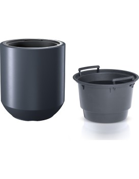 Květináč s vkladem HERO II antracit 39cm