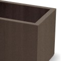 Plastový květináč CUBLASO SQUARE SLIM 29 cm hnědý