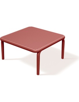 Konferenční zahradní stolek Brenes 79,5 cm červený