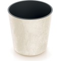 Květináč NURBI ROUNDED BETON EFFECT pískově žlutý