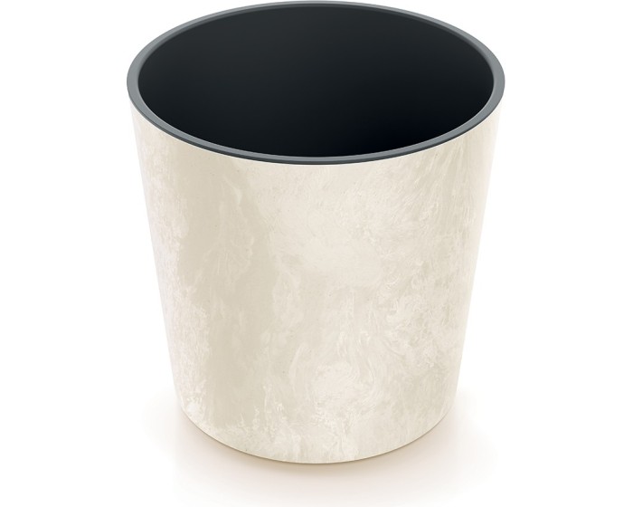 Květináč NURBI ROUNDED BETON EFFECT pískově žlutý