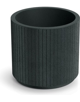 Plastový květináč COROS ROUND tmavě šedý