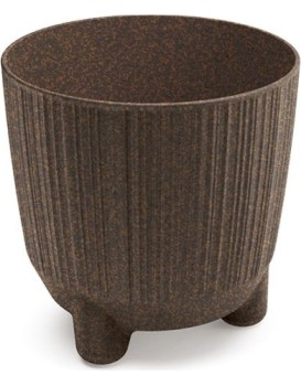 Květináč RYFOS N ECO WOOD kávový odstín matný