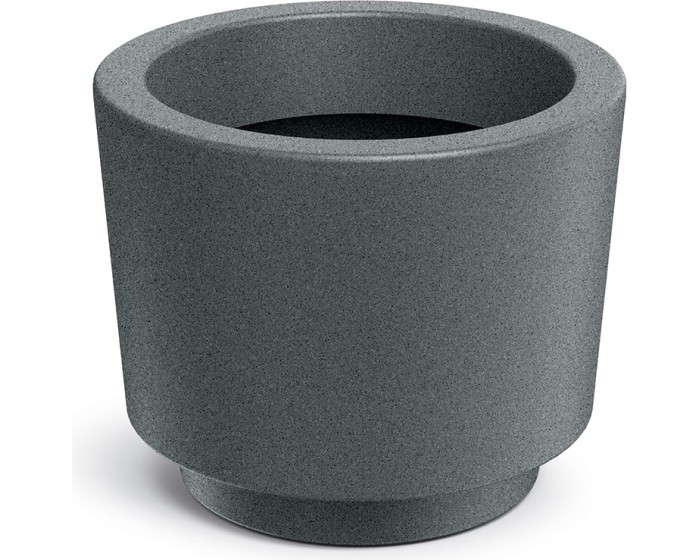 Květináč SPLITOS ROUND granitově šedý