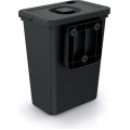 Odpadkový koš System Flad s víkem 10 L černý