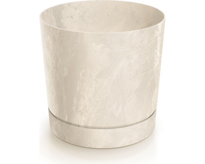 Květináč TUBOS P BETON EFFECT krémový matný
