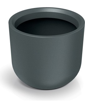 Plastový květináč MOLTAS ROUND HIGH grafitový