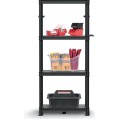 Plastový dílenský regál Stacker 58x131,5 cm černý