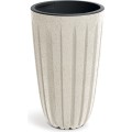 Plastový květináč Warios Eco Wood 29x50 cm bílý
