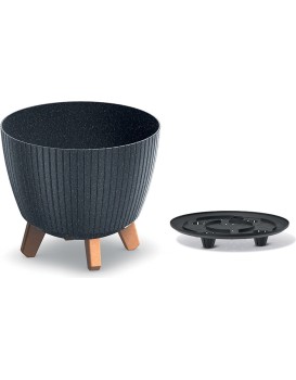 Květináč LAMIAL ECO WOOD antracitový