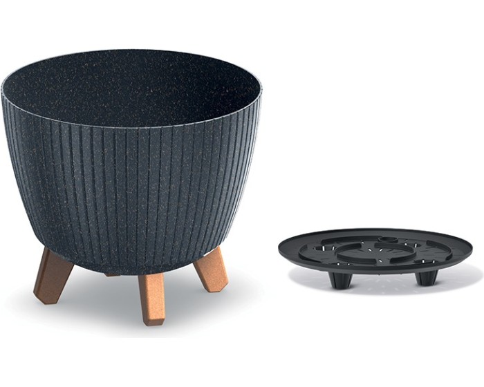 Květináč LAMIAL ECO WOOD antracitový