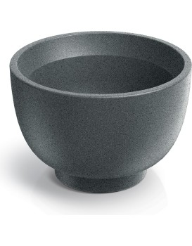 Plastový květináč Vemos Round 40x26 cm granitově šedý