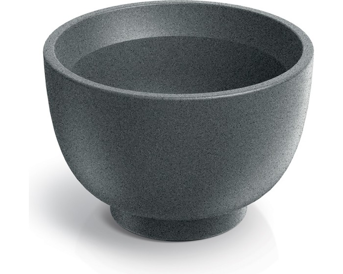 Plastový květináč Vemos Round 40x26 cm granitově šedý