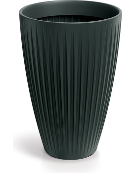 Vysoký květináč LATIE ROUND II 40 cm antracitový