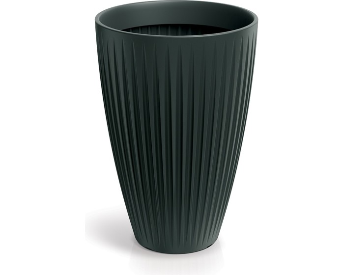 Vysoký květináč LATIE ROUND II 40 cm antracitový