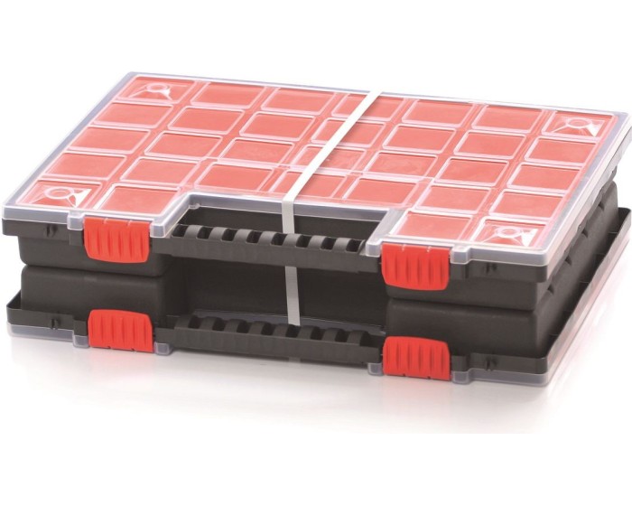 Organizér ZERGOB DUO 39,9 x 30,3 x 10 cm černo-červený