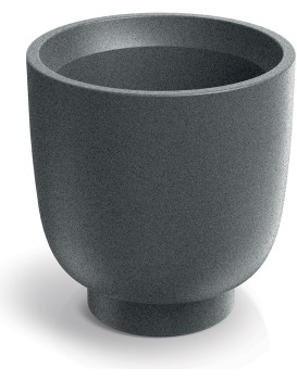 Plastový květináč Vemos Mild 40 cm granitově šedý