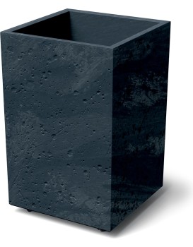 Plastový květináč SIERRAS SQUARE HIGH BETON EFFECT 38,5 cm antracitový