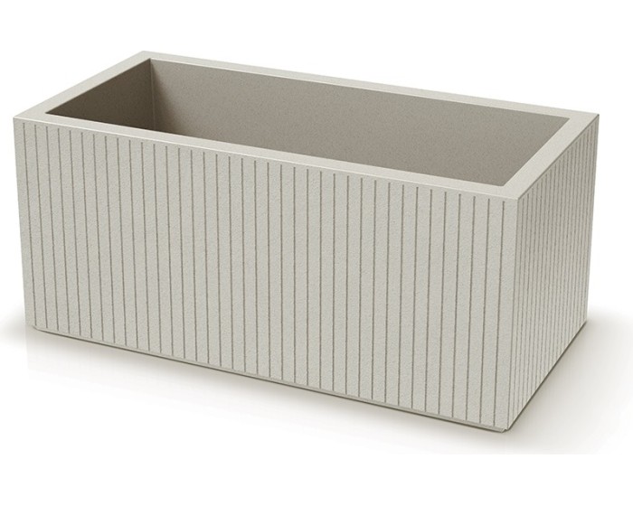 Plastový květináč COROS CASES 80 cm pískový