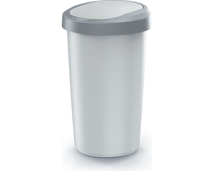 Odpadkový koš COMPACTO FLAS 50 L popelavě šedý/světle šedý