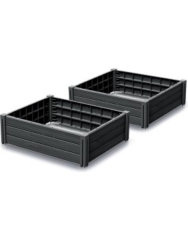Sada 2 ks vyvýšených záhonů Bas Planty 75,6 cm antracitová
