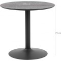 Jídelní stůl Ibiza 80 cm černý
