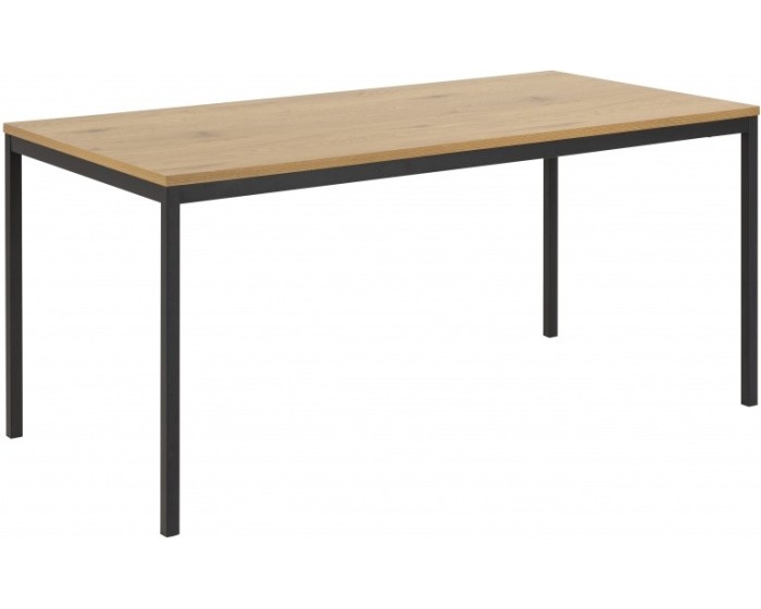 Jídelní stůl Seaford 160x80x74 cm dub divoký/černá
