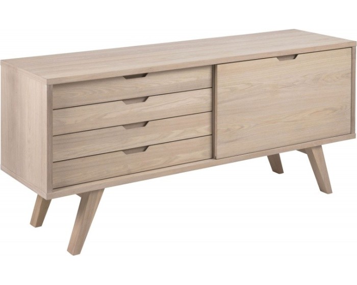 Komoda A-Line 160 cm bělený dub