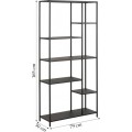 Regál Newcastle 165 cm černý