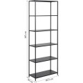 Regál Newcastle 185 cm černý