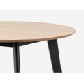Kulatý jídelní stůl Roxby 105 cm dub přírodní/černá