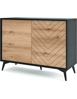 Komoda Diamond 103,5 cm dub/černá