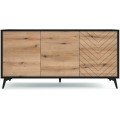 Komoda Diamond 154 cm dub/černá
