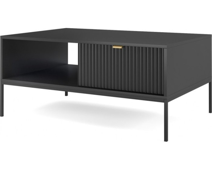 Konferenční stolek Nova 104 cm černý/černý rám