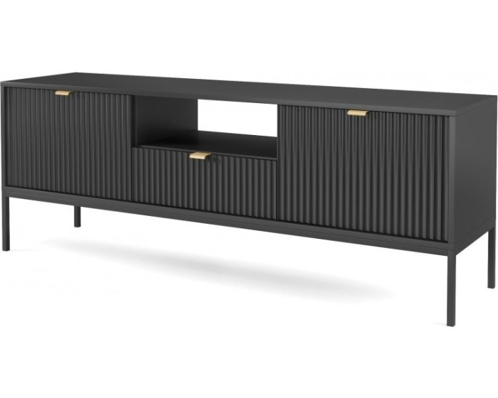 Televizní stolek Nova 154 cm černý/černý rám