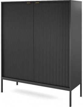 Komoda Nova 104 cm černá/černý rám