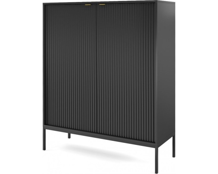 Komoda Nova 104 cm černá/černý rám