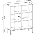 Komoda Nova 104 cm černá/černý rám